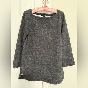 Banana Republic Heathered Charcoal Gray Tunic Top